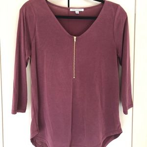 Size S Green Envelope Zip-Up Top